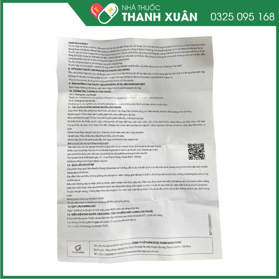 Dexma Soha điều trị các triệu chứng dị ứng như viêm mũi, viêm kết mạc dị ứng, mày đay và hỗ trợ sau phản vệ